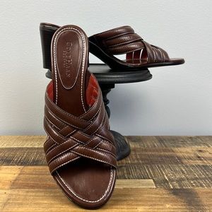 COLE Haan Country Cross Strap Leather Heels size 8 1/2